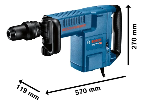 Martelo Demolidor Bosch GSH 11 E 1.500W 220V com Maleta – SDS Max - Imagem 3
